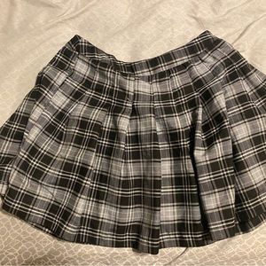 Grey and Black plaid skirt